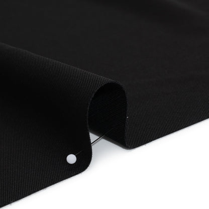 Soft Lightweight Polyester Gabardine - Black - Stefanie Collection