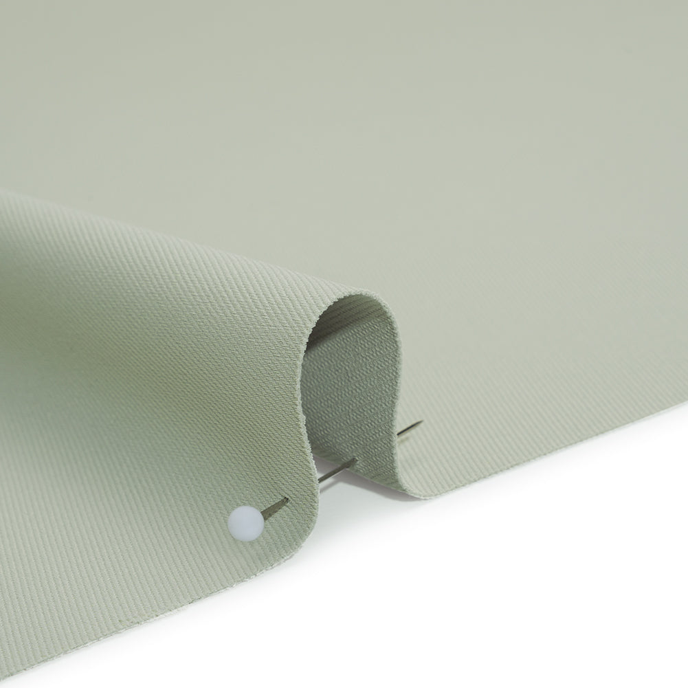Soft Lightweight Polyester Gabardine - Light Sage Green - Stefanie Collection - Detail