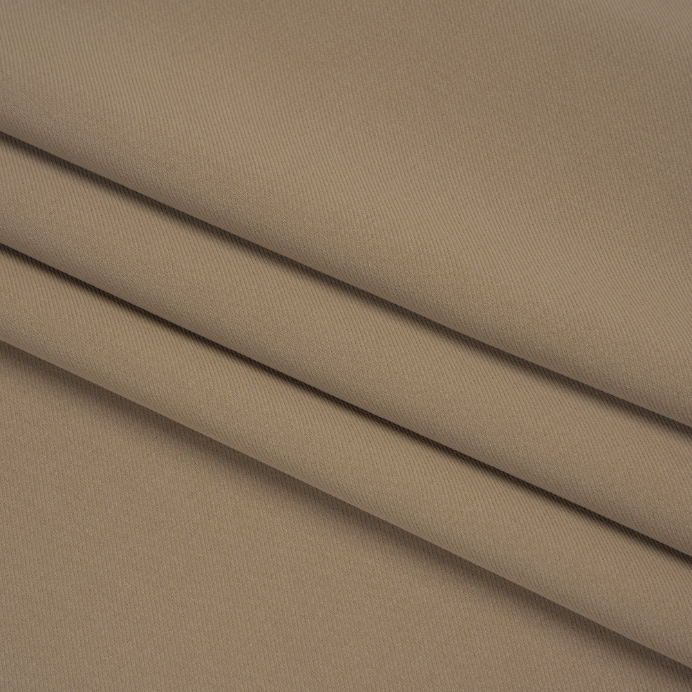 Soft Lightweight Polyester Gabardine - Light Taupe - Stefanie Collection - Folded