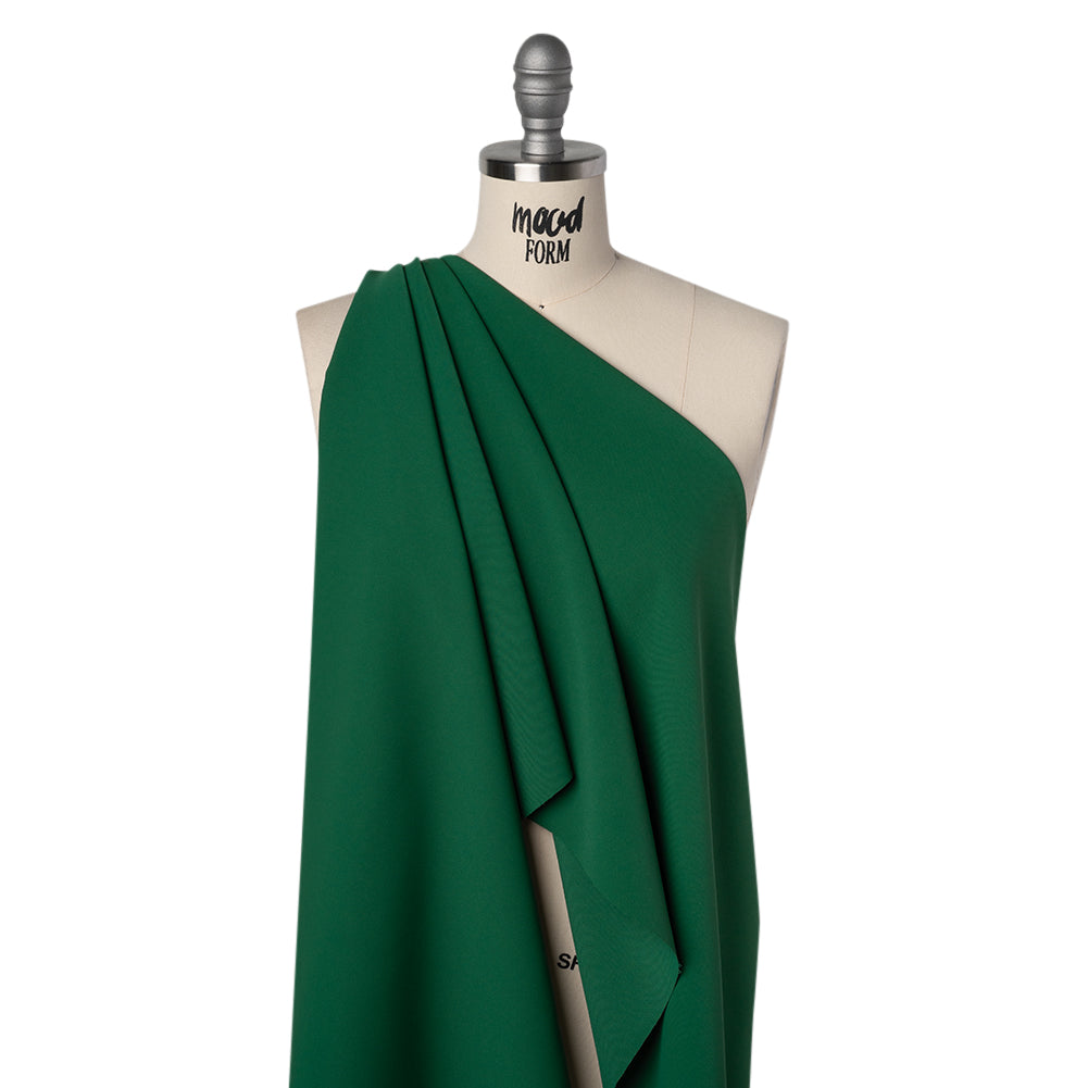 Soft Lightweight Polyester Gabardine - Emerald Green - Stefanie Collection Drape