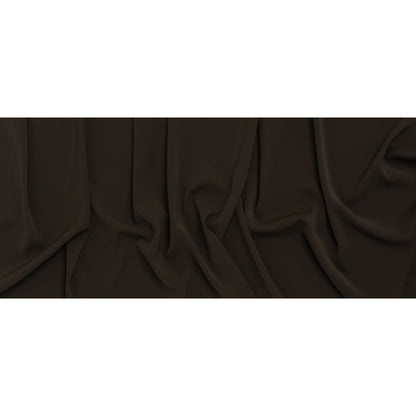 Soft Lightweight Polyester Gabardine - Dark Brown - Stefanie Collection