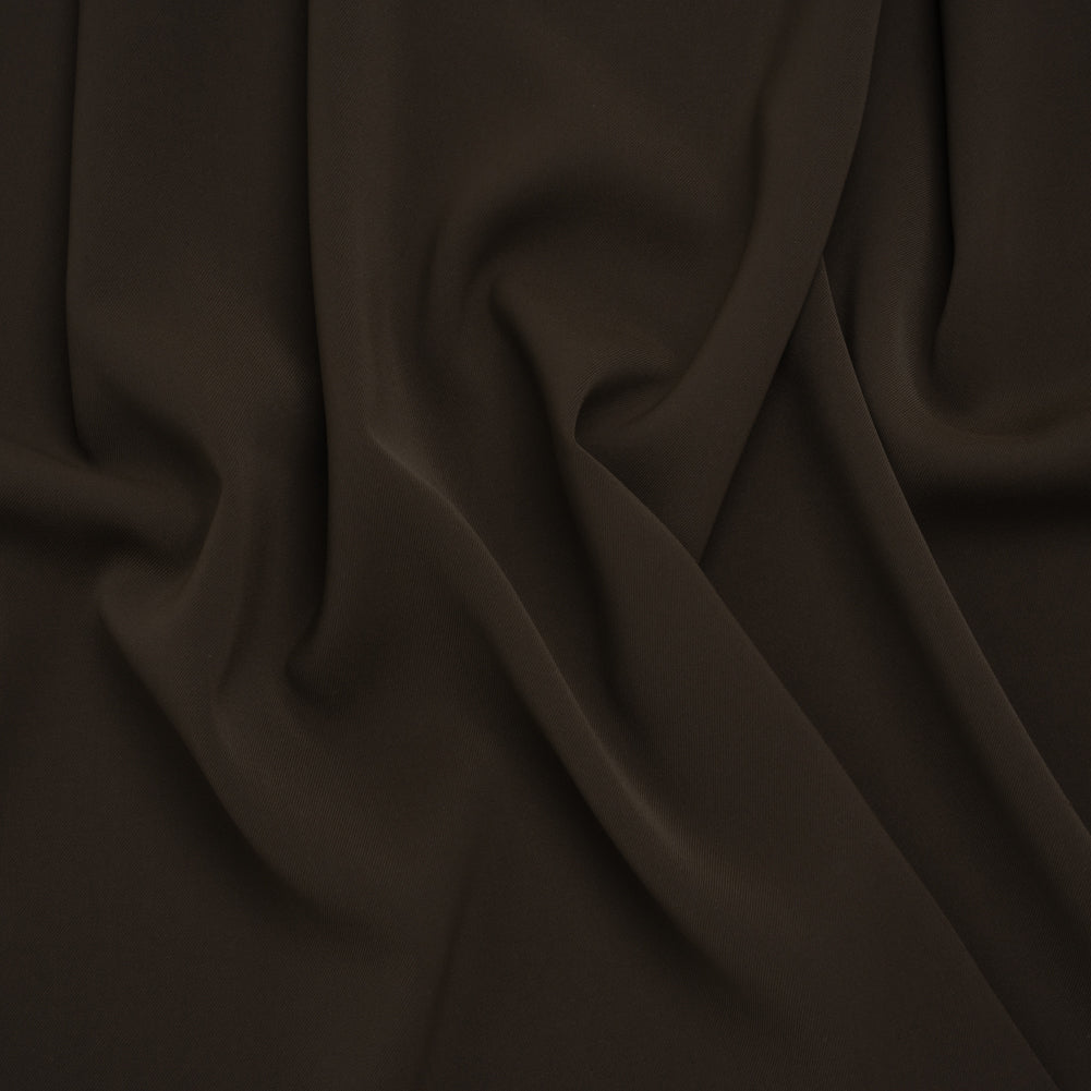 Soft Lightweight Polyester Gabardine - Dark Brown - Stefanie Collection