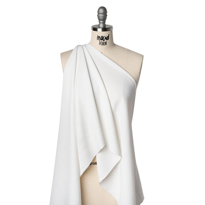Soft Lightweight Polyester Gabardine - White - Stefanie Collection