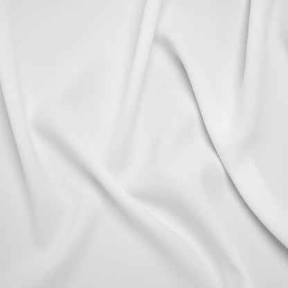 Soft Lightweight Polyester Gabardine - White - Stefanie Collection