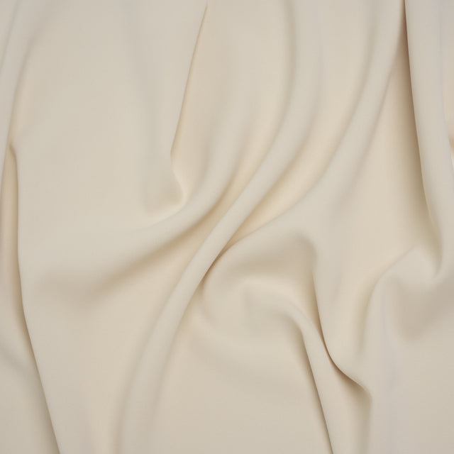 Soft Lightweight Polyester Gabardine - Ivory - Stefanie Collection