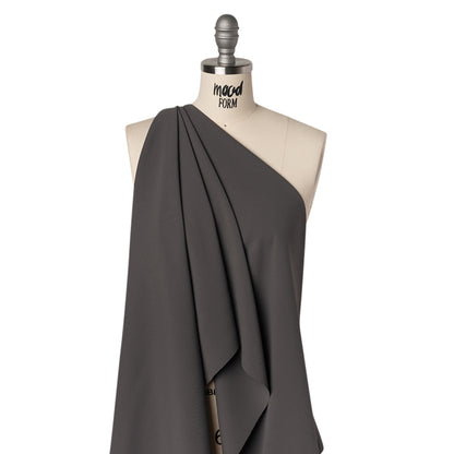 Soft Lightweight Polyester Gabardine - Charcoal - Stefanie Collection
