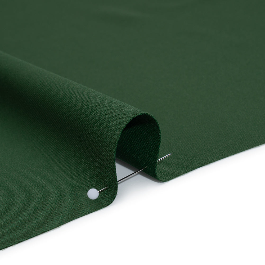 Soft Lightweight Polyester Gabardine - Forest Green - Stefanie Collection - Detail
