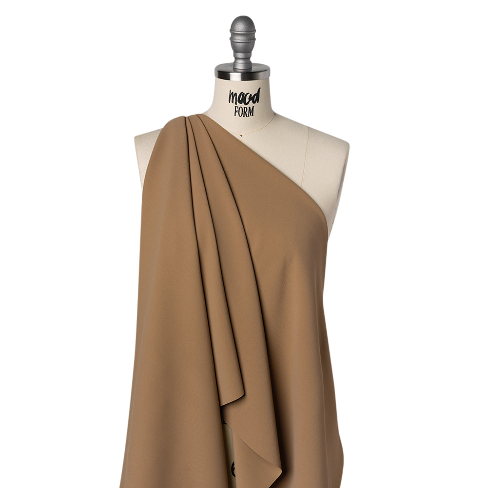 Soft Lightweight Polyester Gabardine - Tan - Stefanie Collection Drape