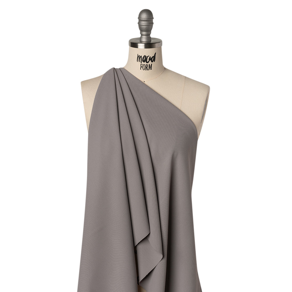 Soft Lightweight Polyester Gabardine - Gray - Stefanie Collection - Drape