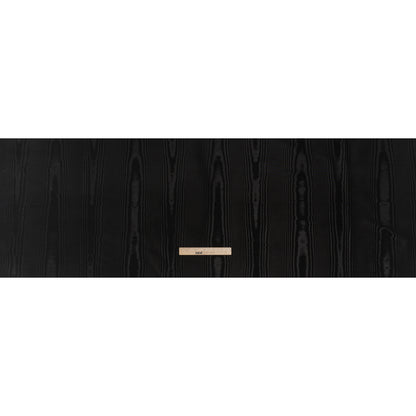 Lightweight Polyester Bengaline Moire - Black - Louisa Collection Full