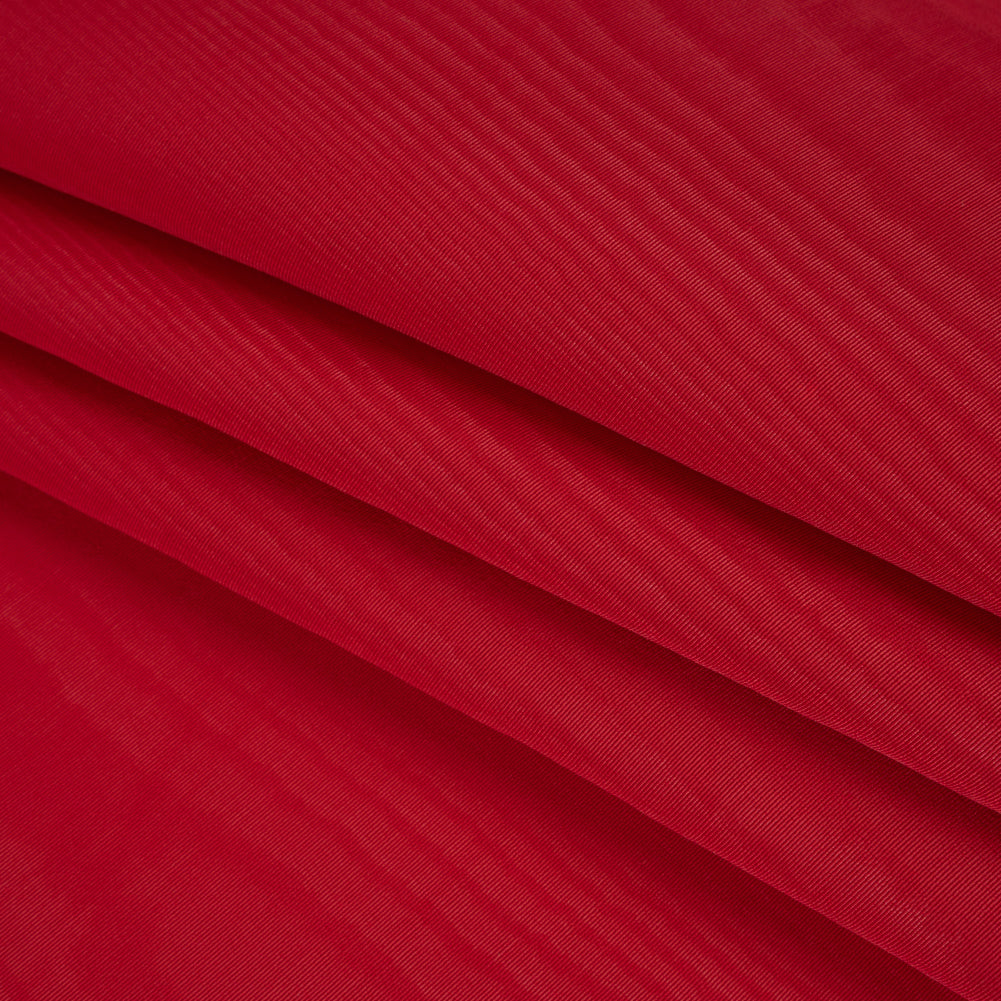 Lightweight Polyester Bengaline Moire - Red - Louisa Collection