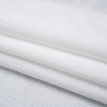 Lightweight Polyester Bengaline Moire - White - Louisa Collection