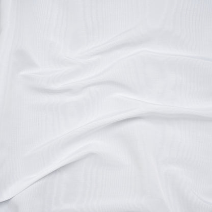 Lightweight Polyester Bengaline Moire - White - Louisa Collection