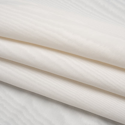 Lightweight Polyester Bengaline Moire - Ivory - Louisa Collection