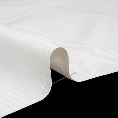 Lightweight Polyester Bengaline Moire - Ivory - Louisa Collection