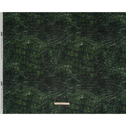 Crinkled Cotton Gauzy Woven - Dark Green and Black Abstract - Mood Exclusive Babbling Brook Print - Full
