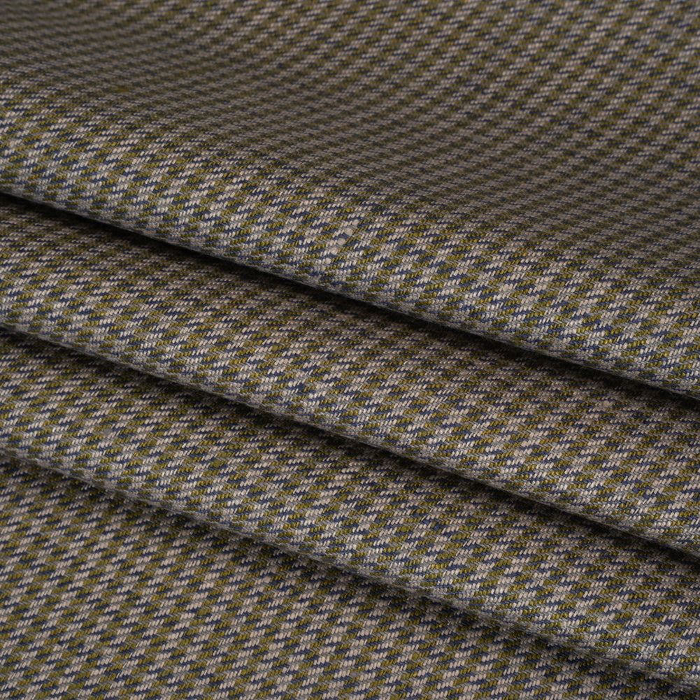 Linen Twill - Olive, Navy and Pale Orchid Plaid