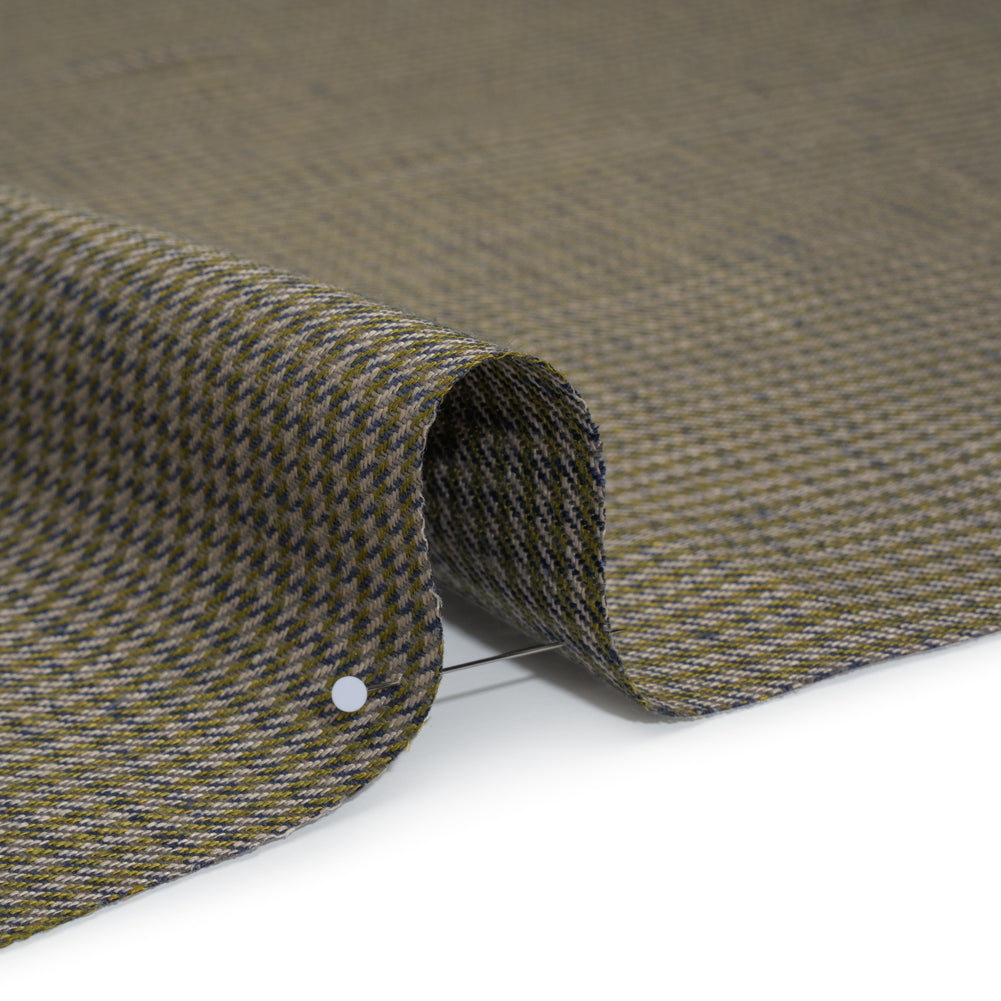 Linen Twill - Olive, Navy and Pale Orchid Plaid