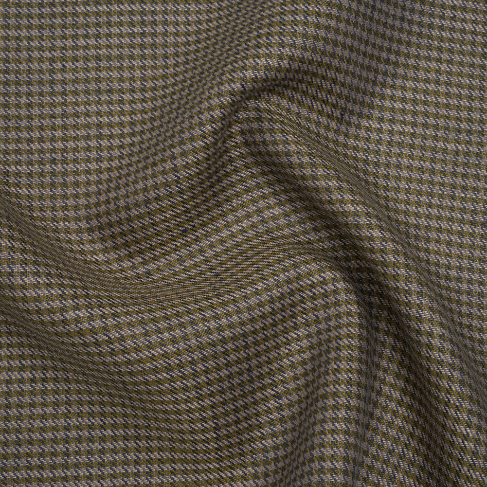 Linen Twill - Olive, Navy and Pale Orchid Plaid