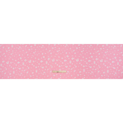 Stretch Cotton and Modal Jersey - Baby Pink and White Daisies - Deadstock