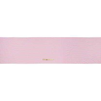 Stretch Cotton and Modal Jersey - Baby Pink and White Stripes - Deadstock