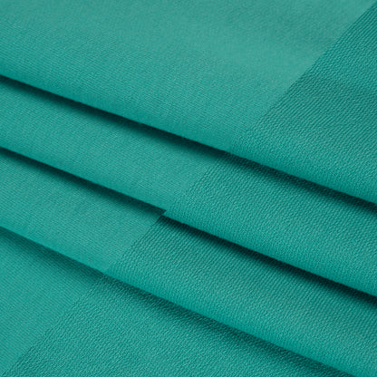 Stretch Cotton and Modal French Terry - Baltic Green - Deadstock