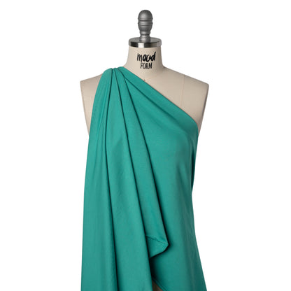 Stretch Cotton and Modal French Terry - Baltic Green - Deadstock