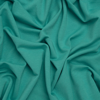 Stretch Cotton and Modal French Terry - Baltic Green - Deadstock