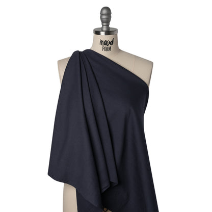 Stretch Cotton 2x2 Rib Knit - Navy - Deadstock