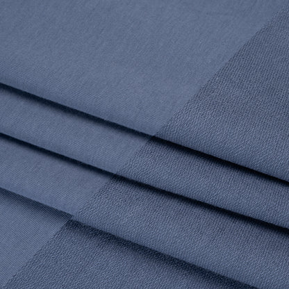 Stretch Cotton and Modal French Terry - Moonlight Blue - Deadstock