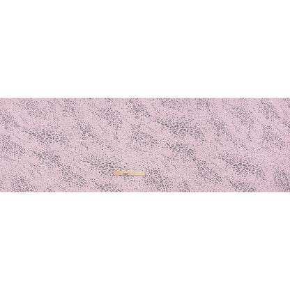Stretch Rayon Jersey Print - Light Pink, Charcoal Gray and White Animal Spots - Deadstock