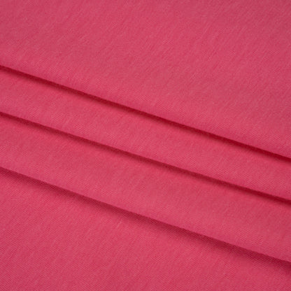 Stretch Cotton and Modal Jersey - Bright Pink - Deadstock Folded