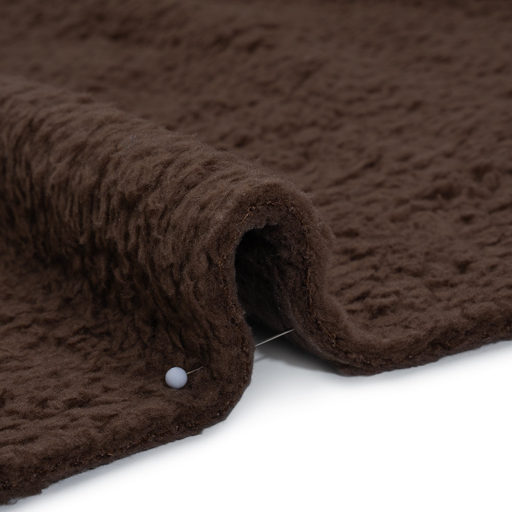 Double Faced Faux Shearling Fur - Mushroom Brown - Deadstock