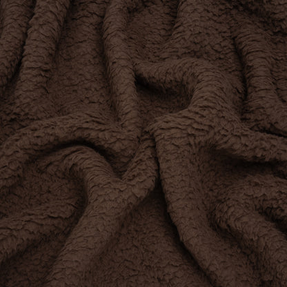 Double Faced Faux Shearling Fur - Mushroom Brown - Deadstock