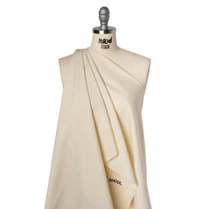 Stretch Cotton Shirting - Alabaster - Deadstock