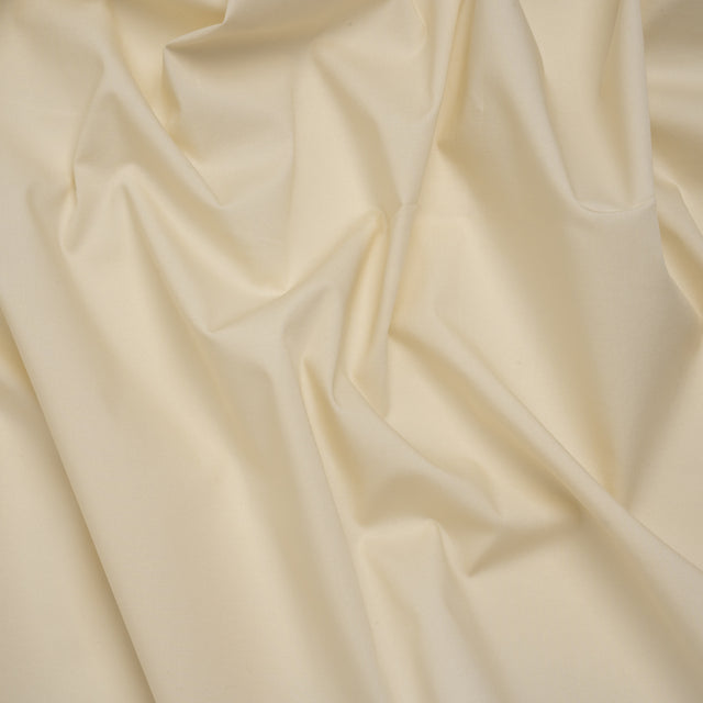 Stretch Cotton Shirting - Alabaster - Deadstock