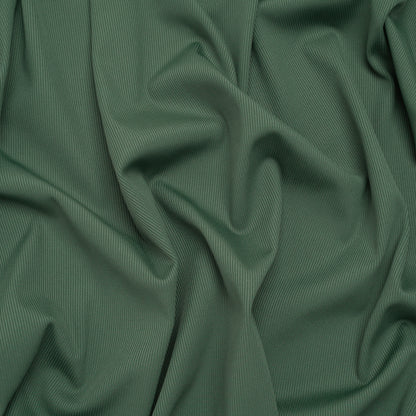 Stretch Recycled Polyester 1x1 Rib Knit - Mineral Green - Deadstock