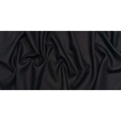 Medium Weight Linen Woven - Jet Black - Deadstock