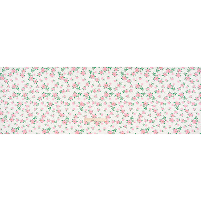 Stretch Polyester ITY Jersey - Ivory and Pink Florals - Deadstock