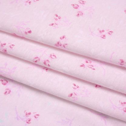 Cotton Jersey - Light Pink Flower Buds - Deadstock