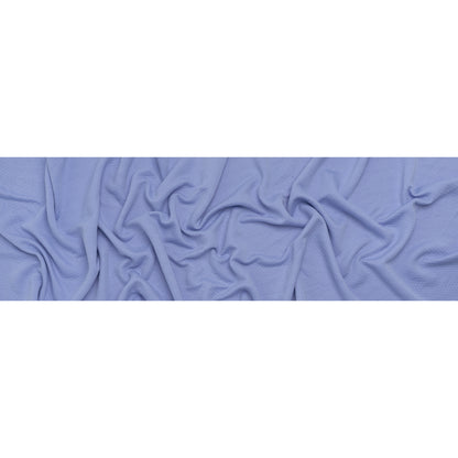 Polyester and Rayon Quilt Textured Double Knit - Country Blue Polka Dots - Deadstock