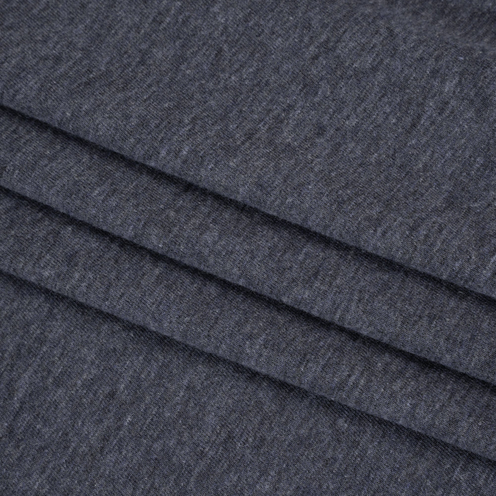 Cotton and Rayon Jersey - Heathered Navy - Deadstock