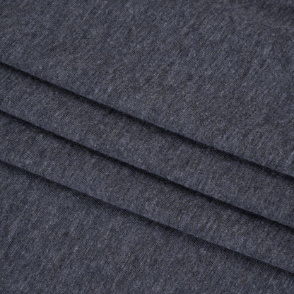 Cotton and Rayon Jersey - Heathered Navy - Deadstock