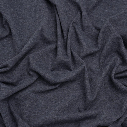 Cotton and Rayon Jersey - Heathered Navy - Deadstock