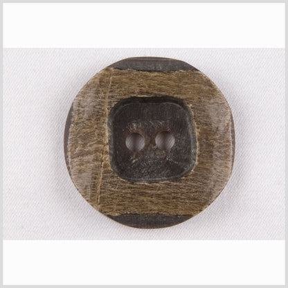 Black/Natural Horn Coat Button - 44L/28mm