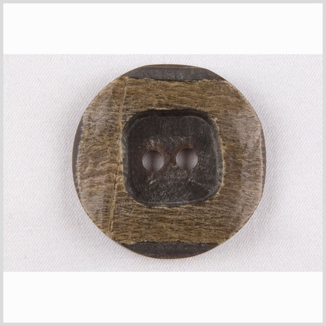 Black/Natural Horn Coat Button - 44L/28mm