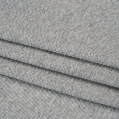 Cotton and Rayon 1x1 Rib Knit - Heathered Gray - Deadstock