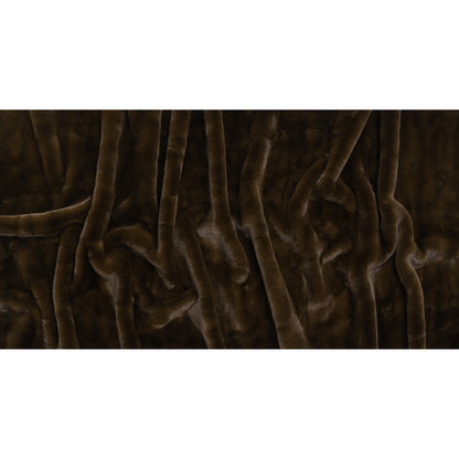 Plush Medium Pile Recycled Polyester Faux Fur - Chocolate Brown - Full