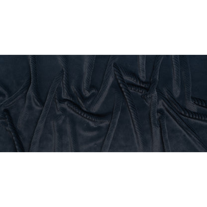 Medium Pile Recycled Polyester Faux Fur - Dark Teal Diamonds Texture