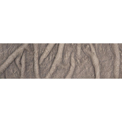 Plush Two-Tone Long Pile Recycled Polyester Faux Fur - Ivory and Charcoal